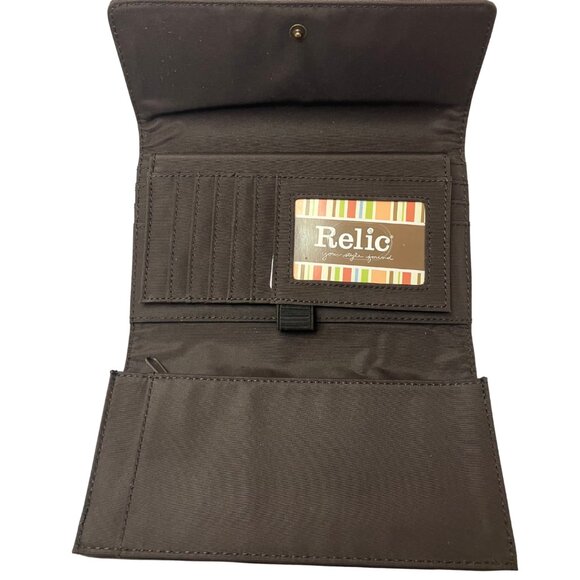 Relic Red Tri-fold Wallet w/ tooled paisley embossed design. Never used. - Picture 5 of 5